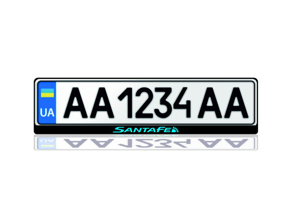 License Plate Frame for Hyundai SantaFe III 2012-2019 (Europe type)