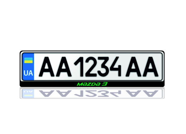 License Plate Frame for Mazda 3 III 2013-2019 (Europe type) License Plate Frame for Mazda 3 III 2013-2019 (Europe type)