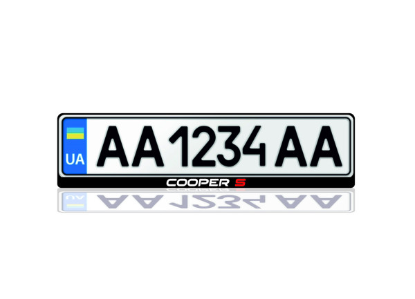 License Plate Frame for Mini Cooper S Var.1 (Europe type) License Plate Frame for Mini Cooper S Var.1 (Europe type)