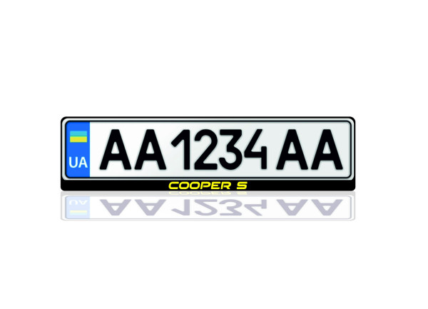 License Plate Frame for Mini Cooper S Var.2 (Europe type)