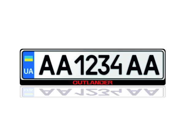 License Plate Frame for Mitsubishi Outlander II 2007-2012 (Europe type)