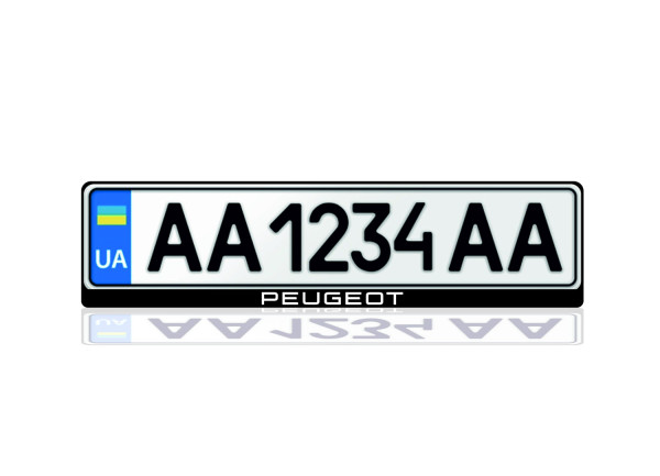 License Plate Frame for Peugeot Var.1 (Europe type)