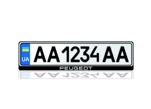 License Plate Frame for Peugeot Var.2 (Europe type)
