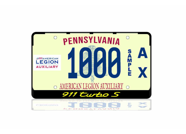 License Plate Frame for 911 Turbo S (USA type)