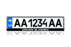 License Plate Frame Driver is Armed (Europe type)