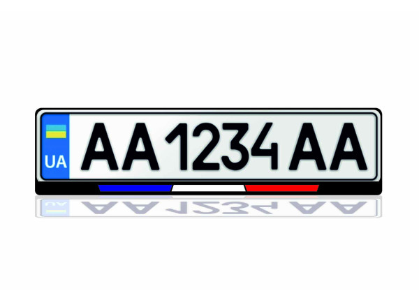 License Plate Frame Flag of France (Europe type)
