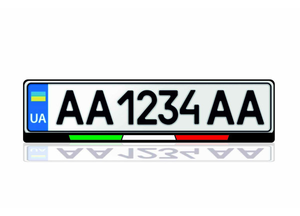 License Plate Frame Flag of Italy (Europe type)