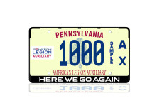 License Plate Frame "Here We Go Again" (USA type)