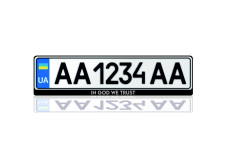 License Plate Frame "In God We Trust" (Europe type)