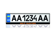 License Plate Frame Milf Hunter (Europe type)