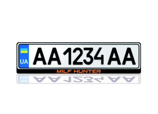License Plate Frame Milf Hunter (Europe type)