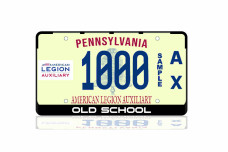 License Plate Frame Old School (USA type)