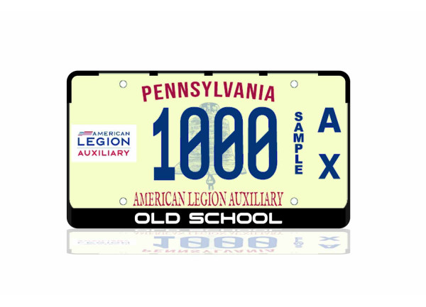 License Plate Frame Old School (USA type)