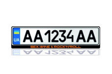 License Plate Frame Sex, Wine & Rock'n'Roll (Europe type)