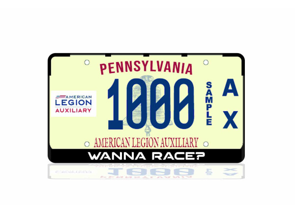 License Plate Frame Wanna Race? (USA type)