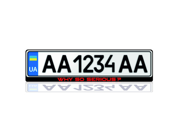 License Plate Frame "Why so serious?" (Europe type) License Plate Frame "Why so serious?" (Europe type)