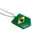 Car mirror pendant with flag of Brasil
