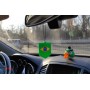 Car mirror pendant with flag of Brasil