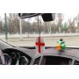 Car mirror pendant with flag of England