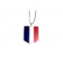 Car mirror pendant with flag of France