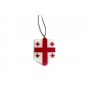Car mirror pendant with flag of Georgia