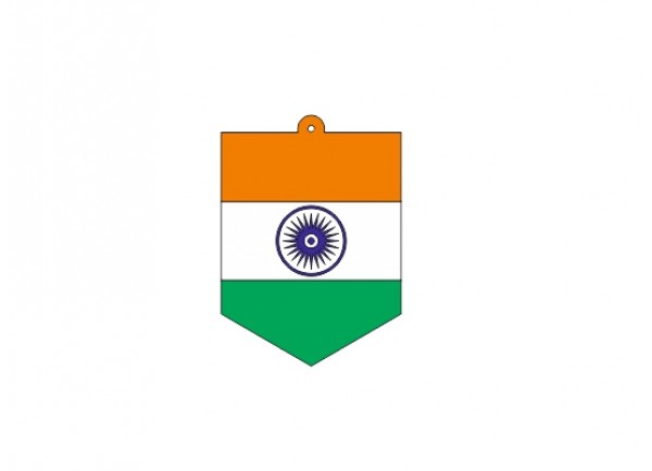 Car mirror pendant with flag of India