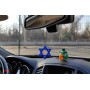Car mirror pendant with logo Star of David