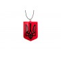 Car mirror pendant with logo Coat of arms of Ukraine (type 1)