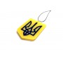 Car mirror pendant with logo Coat of arms of Ukraine (type 1)
