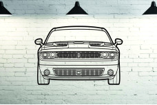 Car Wall Art decor for Dodge Challenger 2008+ - (type FRONT)