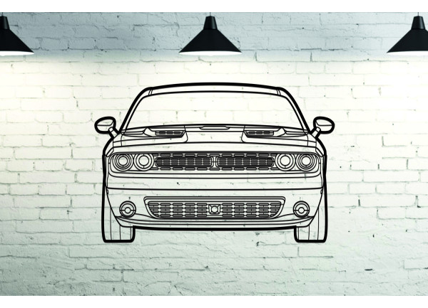 Car Wall Art decor for Dodge Challenger 2008+ - (type FRONT)