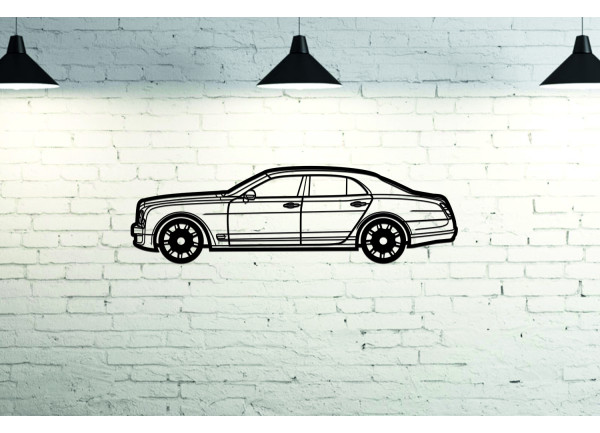Car Wall Art decor for Bentley Mulsanne 2010-2020 - (type SIDE) Car Wall Art decor for Bentley Mulsanne 2010-2020 - (type SIDE)