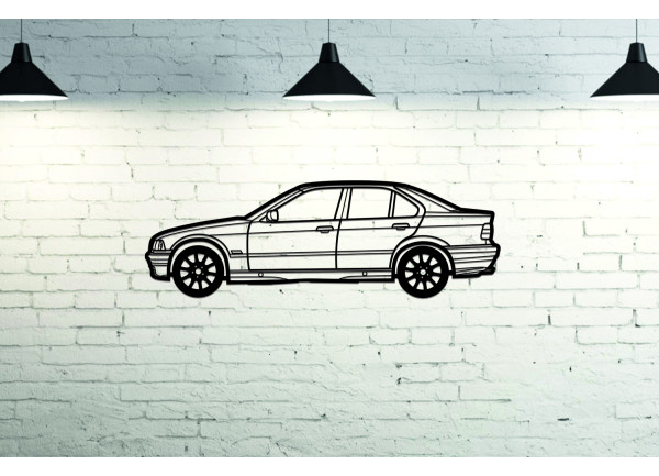 Car Wall Art decor for BMW 3 E36 1990-2000 - (type SIDE)