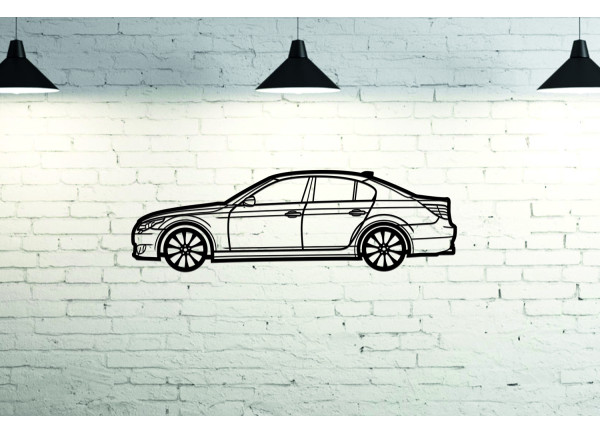 Car Wall Art decor for BMW 5 E60 2003-2010 - (type SIDE)