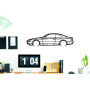 Car Wall Art decor for BMW 8 I 1989-1999 - (type SIDE)
