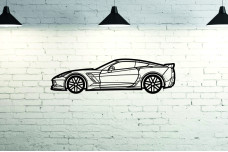 Car Wall Art decor for Chevrolet Corvette VII 2014-2019 - (type SIDE)