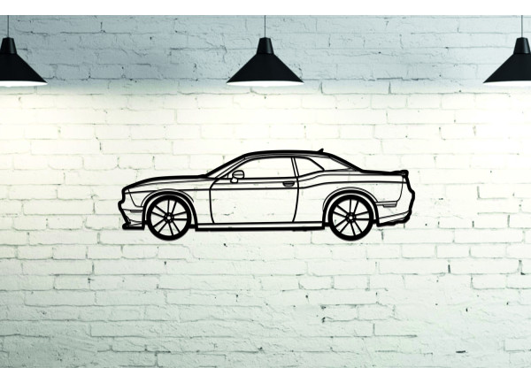 Car Wall Art decor for Dodge Challenger 2008+ - (type SIDE)