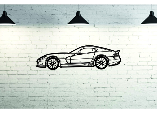 Car Wall Art decor for Dodge Viper V 2013-2017 - (type SIDE)