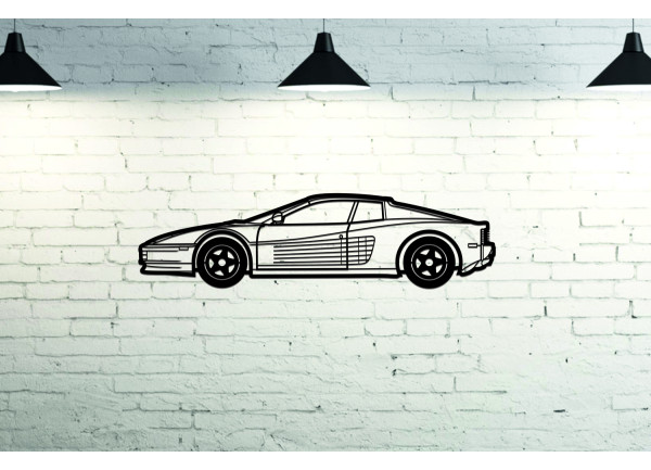 Car Wall Art decor for Ferrari Testarossa 1984-1996 - (type SIDE)
