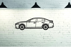 Car Wall Art decor for Mazda 3 IV 4D 2019+ - (type SIDE)