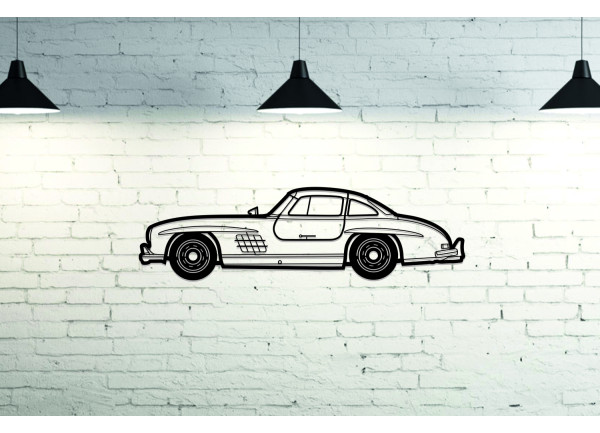 Car Wall Art decor for Mercedes SL W198 1954-1963 - (type SIDE)