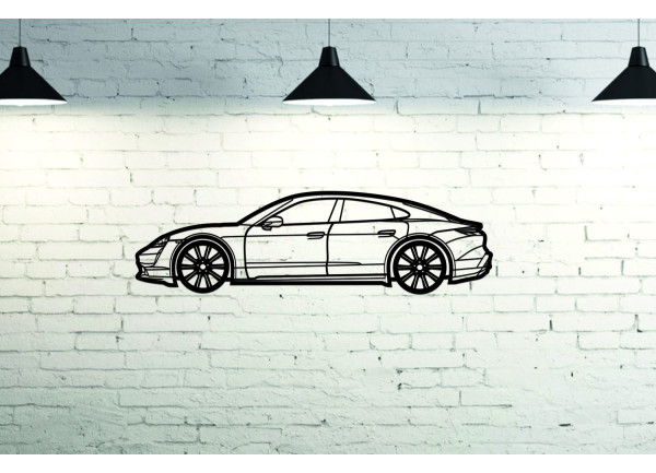 Car Wall Art decor for Porsche Taycan 2019+ - (type SIDE)