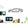Car Wall Art decor for Porsche Taycan 2019+ - (type SIDE)